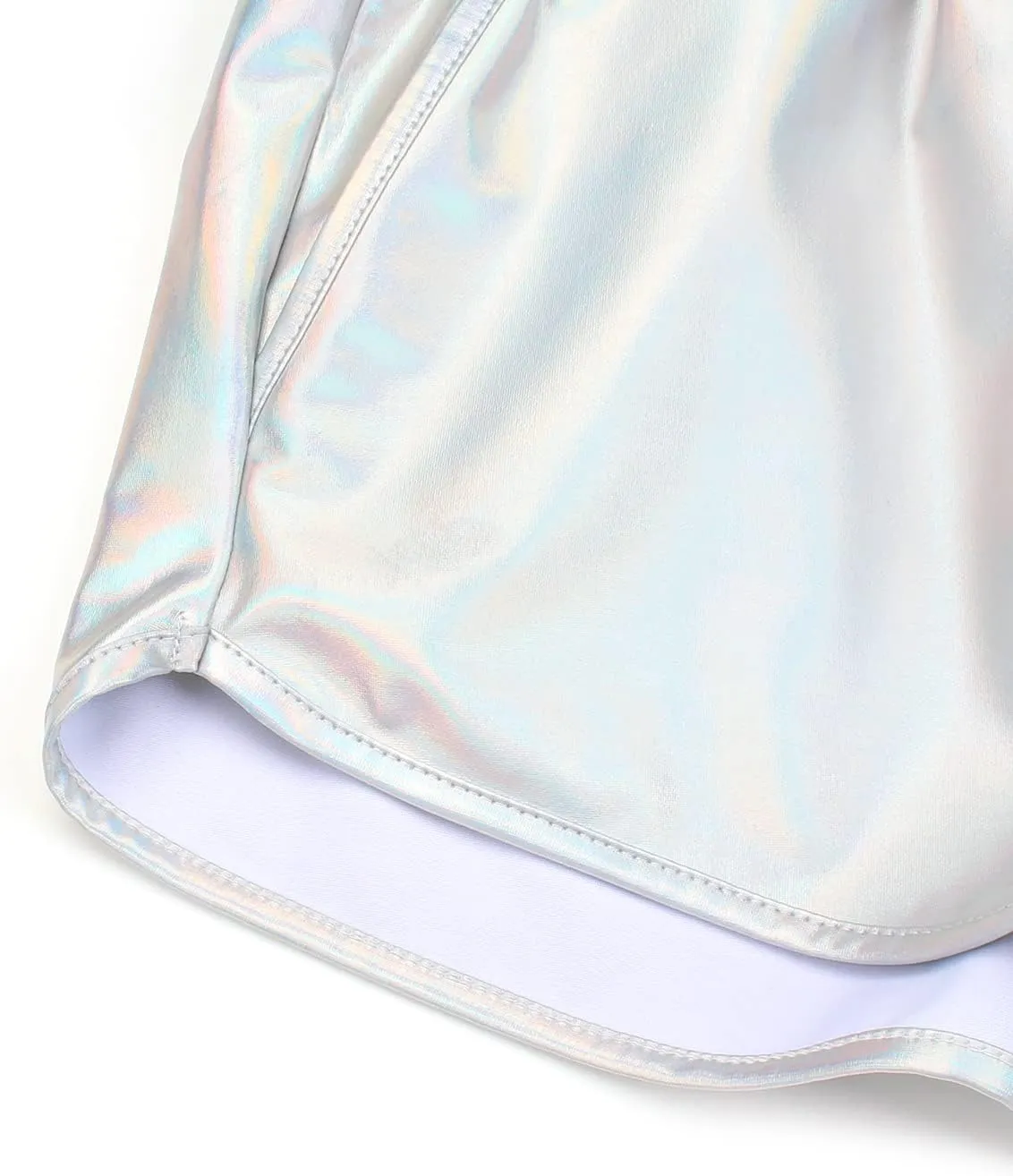 PESION Women's Metallic Shiny Shorts Sparkly Rave Hot Short Pants