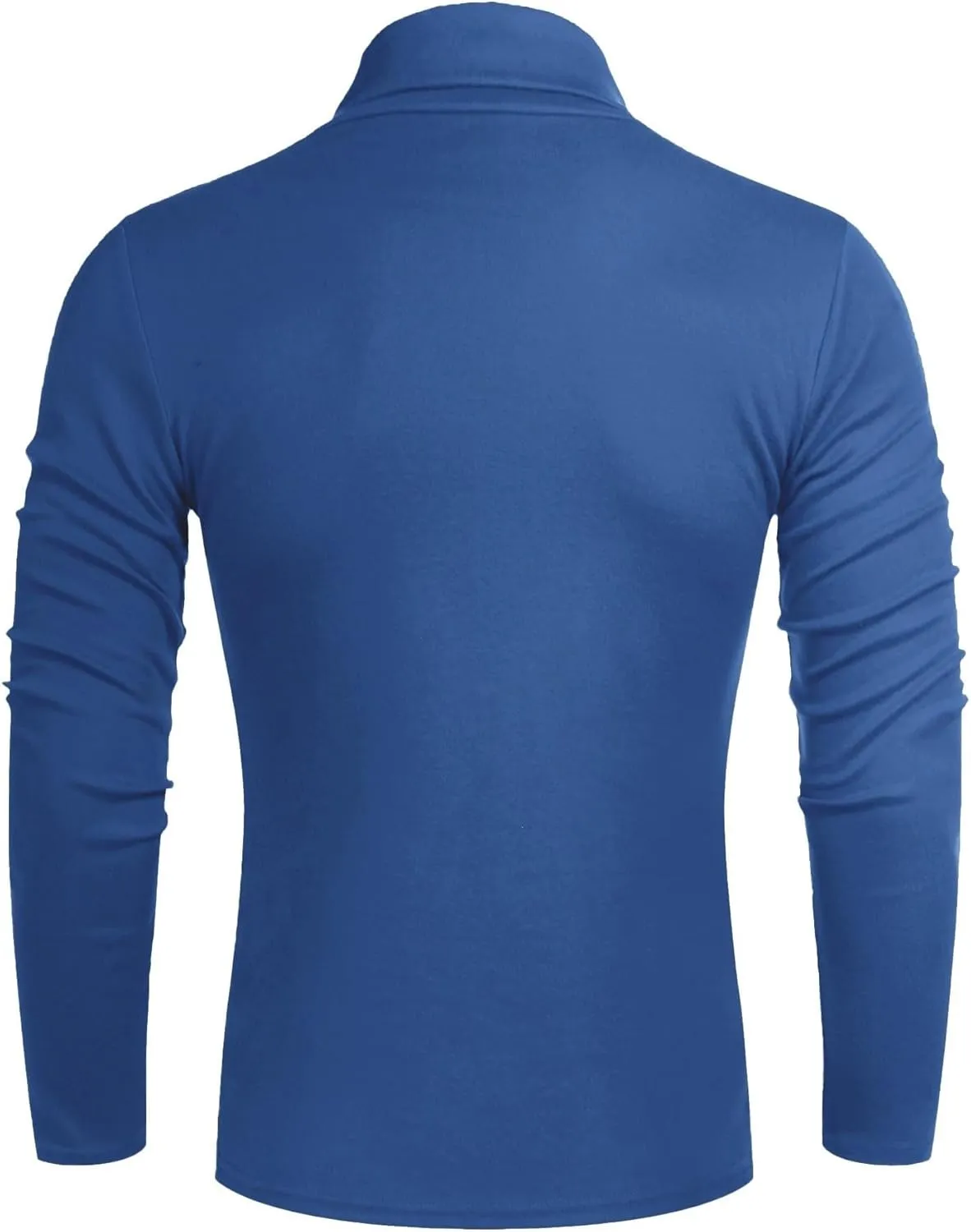 Poriff Men's Casual Turtleneck Pullover Tops Slim Fit Long Sleeve Basic Lightweight Sweaters