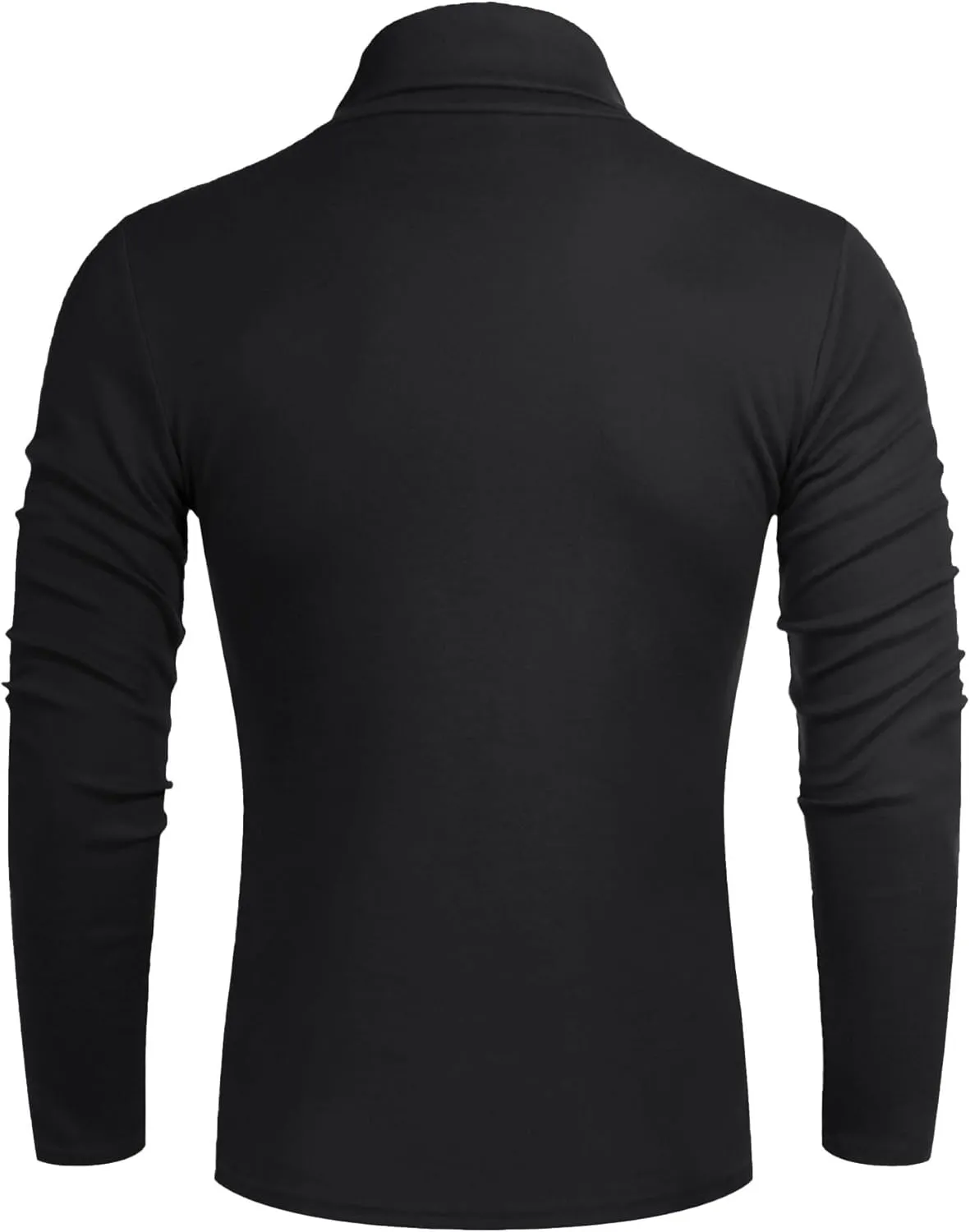 Poriff Men's Casual Turtleneck Pullover Tops Slim Fit Long Sleeve Basic Lightweight Sweaters