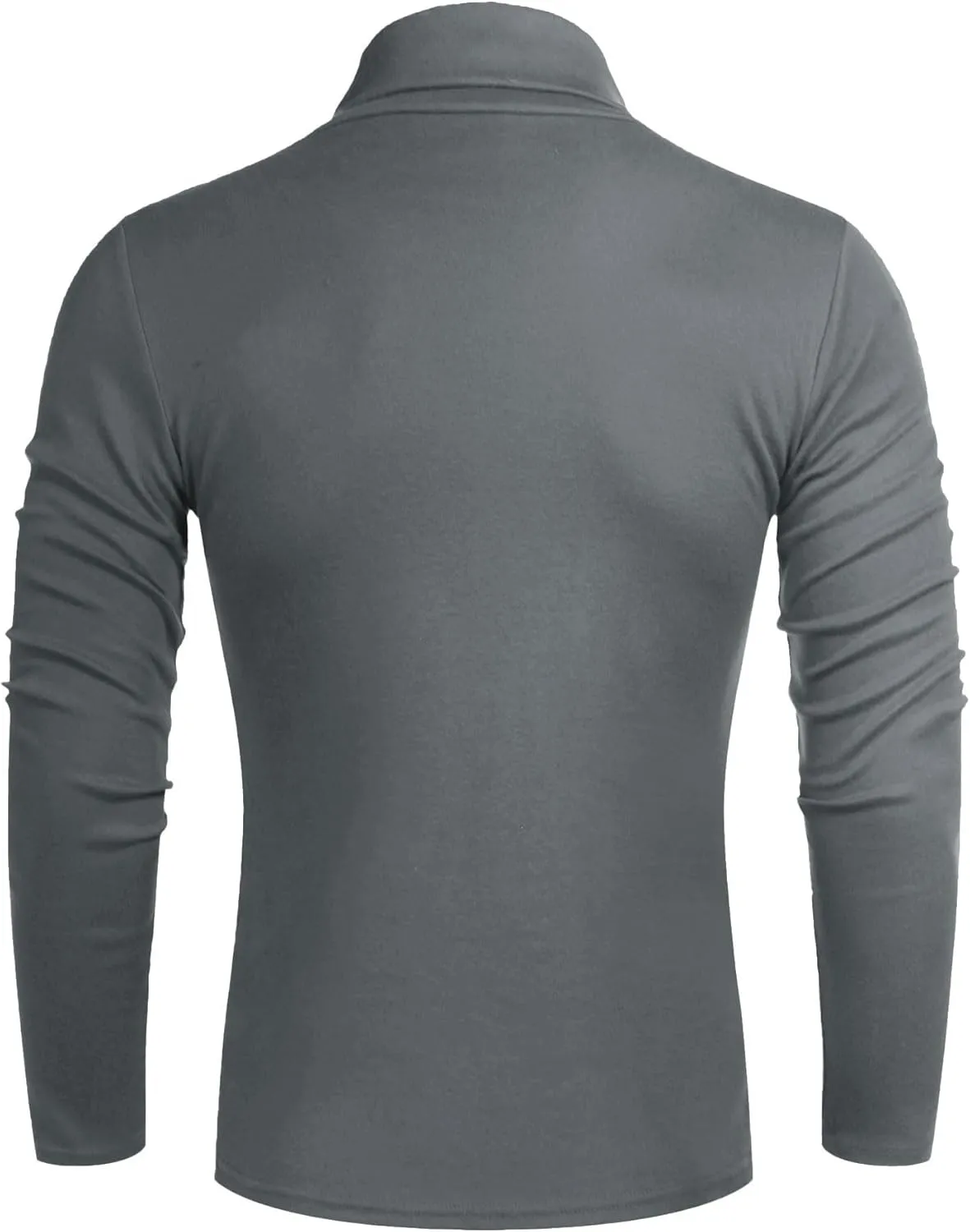 Poriff Men's Casual Turtleneck Pullover Tops Slim Fit Long Sleeve Basic Lightweight Sweaters