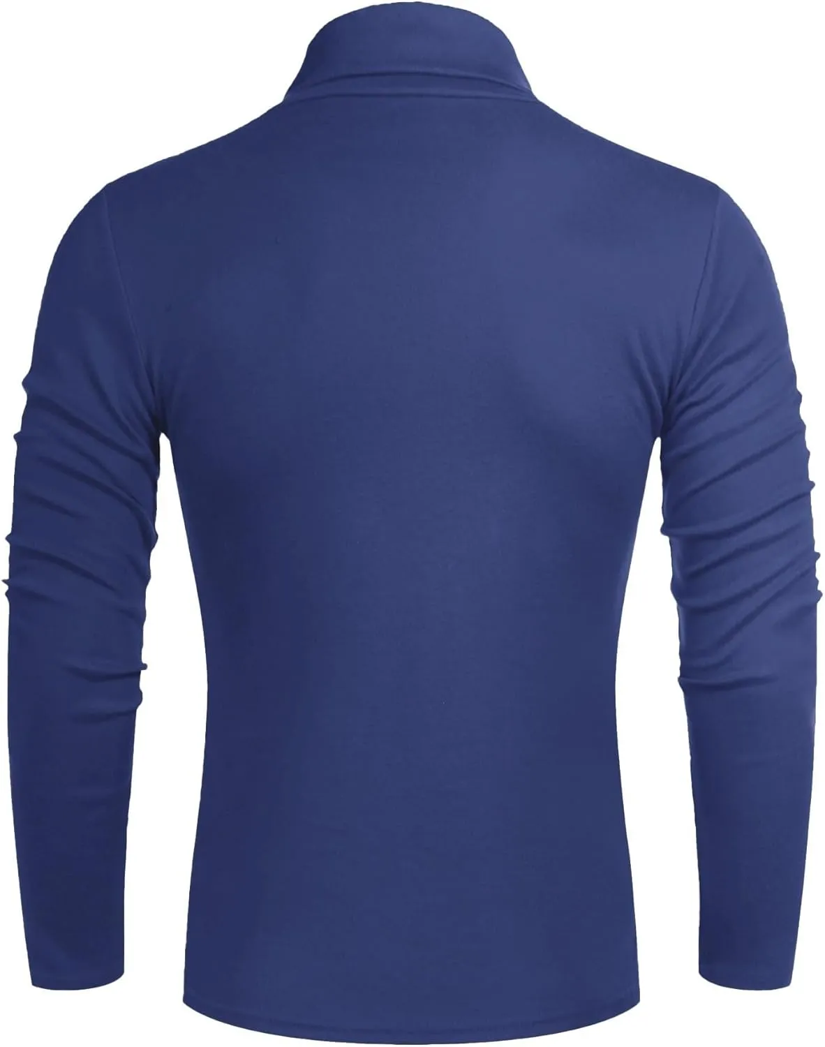 Poriff Men's Casual Turtleneck Pullover Tops Slim Fit Long Sleeve Basic Lightweight Sweaters