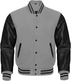 Premium Letterman Baseball School College Bomber Varsity Jacket Purple & Gold Genuine Leather Sleeves