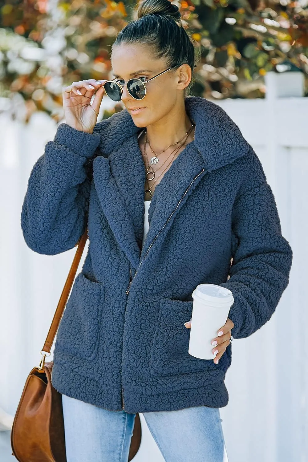PRETTYGARDEN Women's Fashion Winter Coat Sherpa Fleece Faux Fur Shearling Oversized Trendy Jackets Warm Outerwear