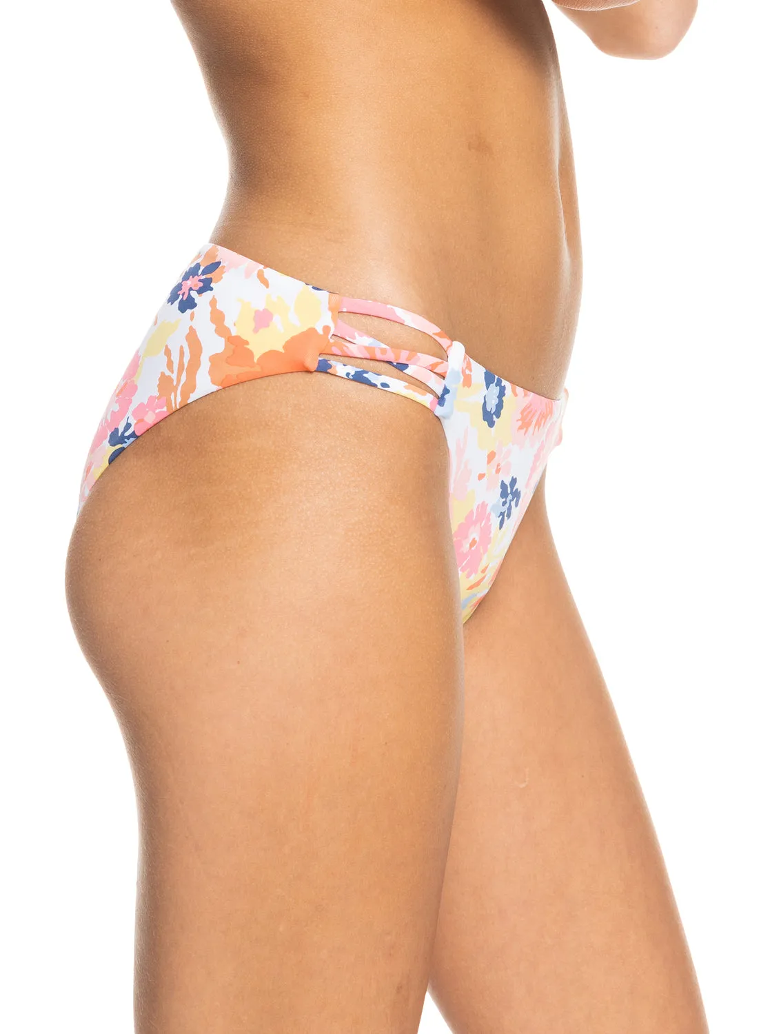 Printed Beach Classics Hipster Bikini Bottoms - Bright White Floral Escape S