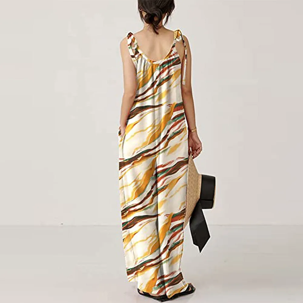 Printed Sling Loose Women Jump Suits Wholesale Jumpsuits
