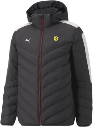 PUMA Mens Scuderia Ferrari Race Mt7 Ecolite Down Jacket Athletic Outerwear Casual Heat Resistant - Black - Size S