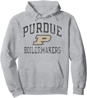 Purdue Boilermakers Vintage Worn Gray Officially Licensed Pullover Hoodie