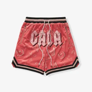 "BABYLON" MESH SHORTS (SOFT RED)