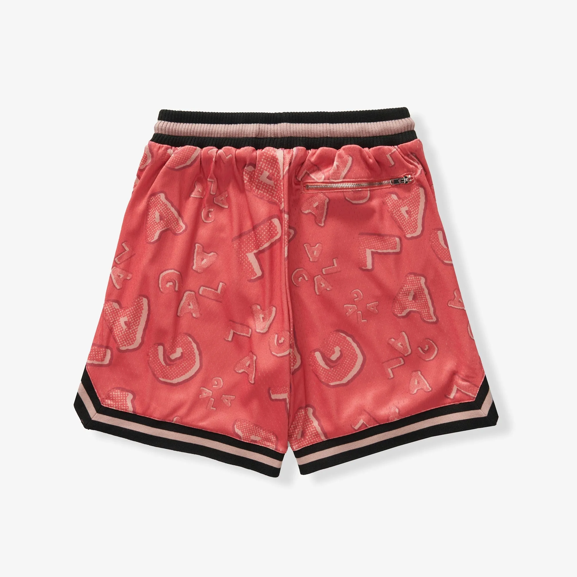 "BABYLON" MESH SHORTS (SOFT RED)