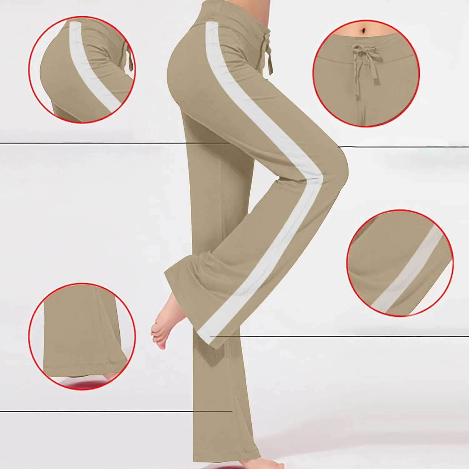 Rayon Pants for Women Fall Summer Loose Fit Track Gym Running High Cut Straight Leg Long Leg Pants Women 2025