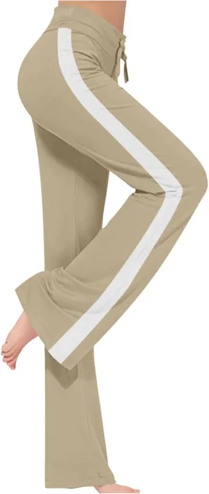 Rayon Pants for Women Fall Summer Loose Fit Track Gym Running High Cut Straight Leg Long Leg Pants Women 2025