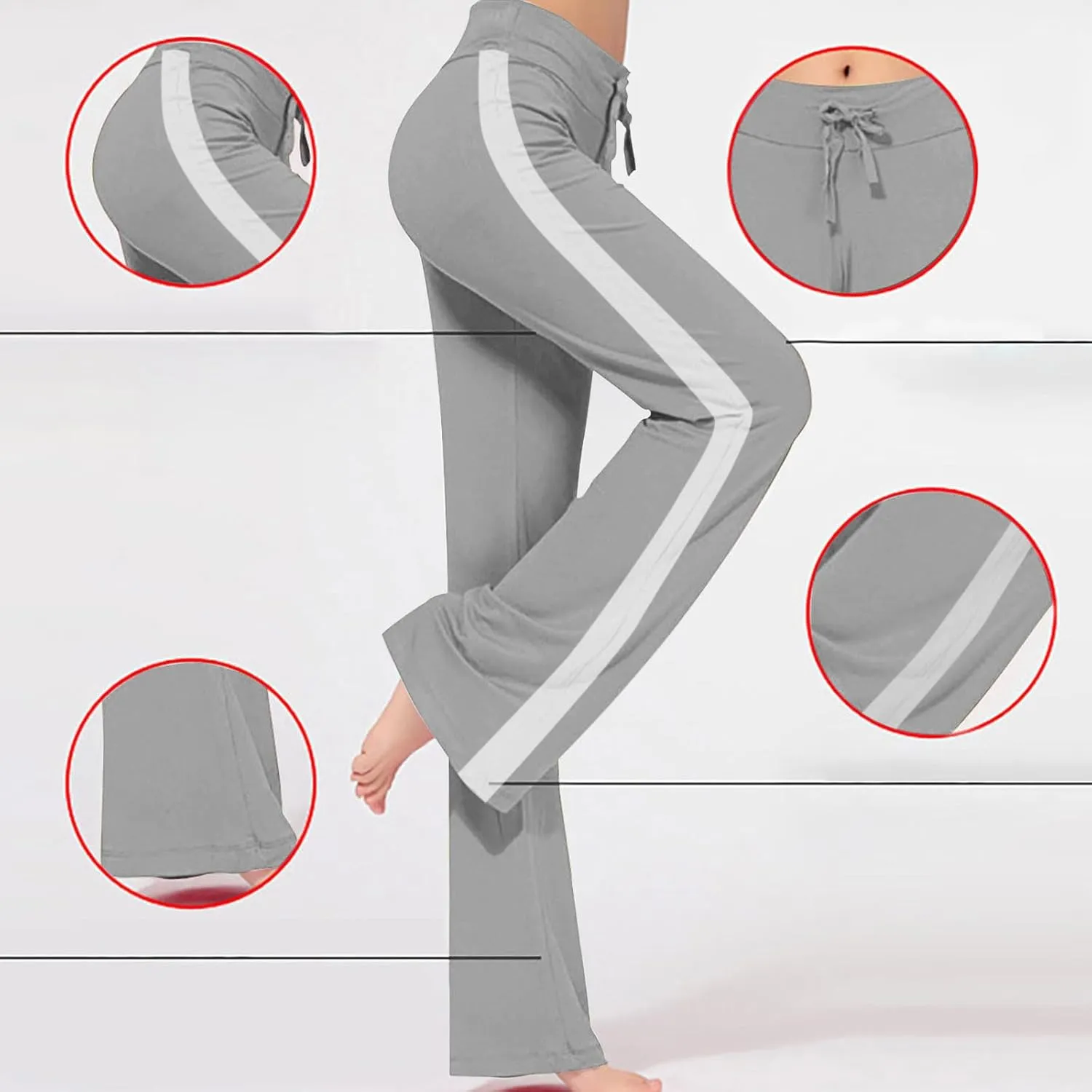 Rayon Pants for Women Fall Summer Loose Fit Track Gym Running High Cut Straight Leg Long Leg Pants Women 2025