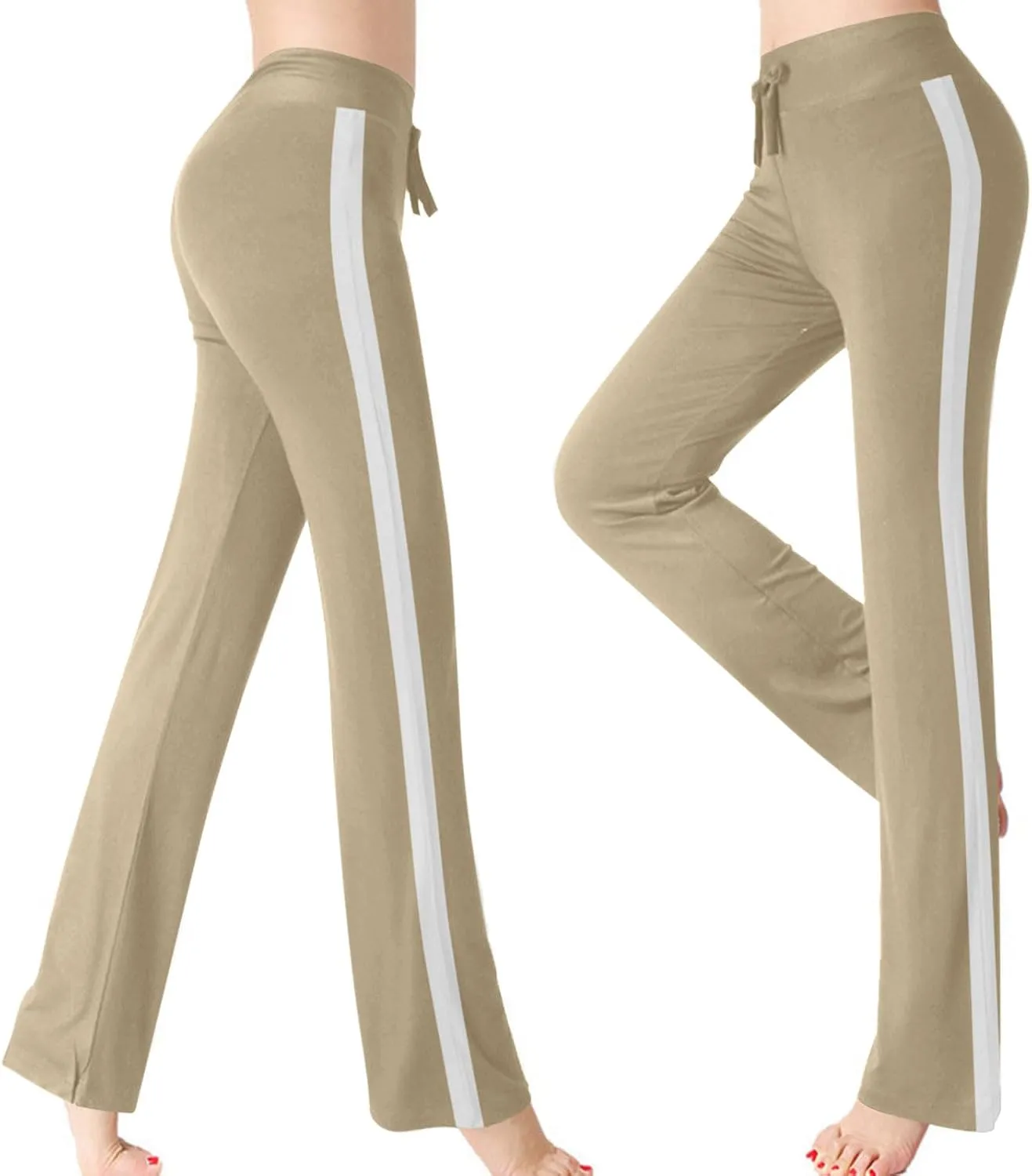 Rayon Pants for Women Fall Summer Loose Fit Track Gym Running High Cut Straight Leg Long Leg Pants Women 2025