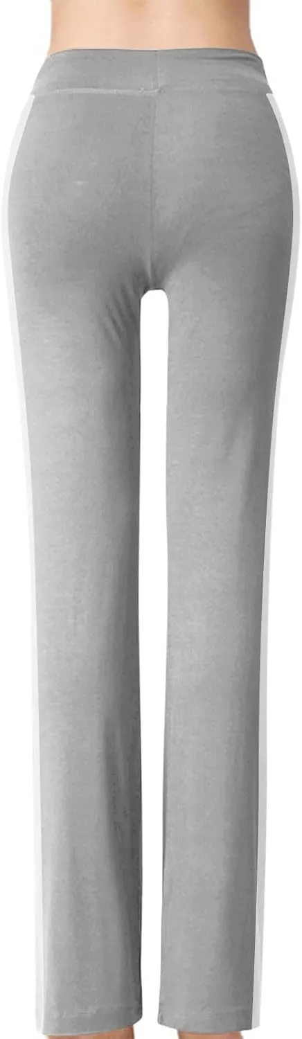 Rayon Pants for Women Fall Summer Loose Fit Track Gym Running High Cut Straight Leg Long Leg Pants Women 2025