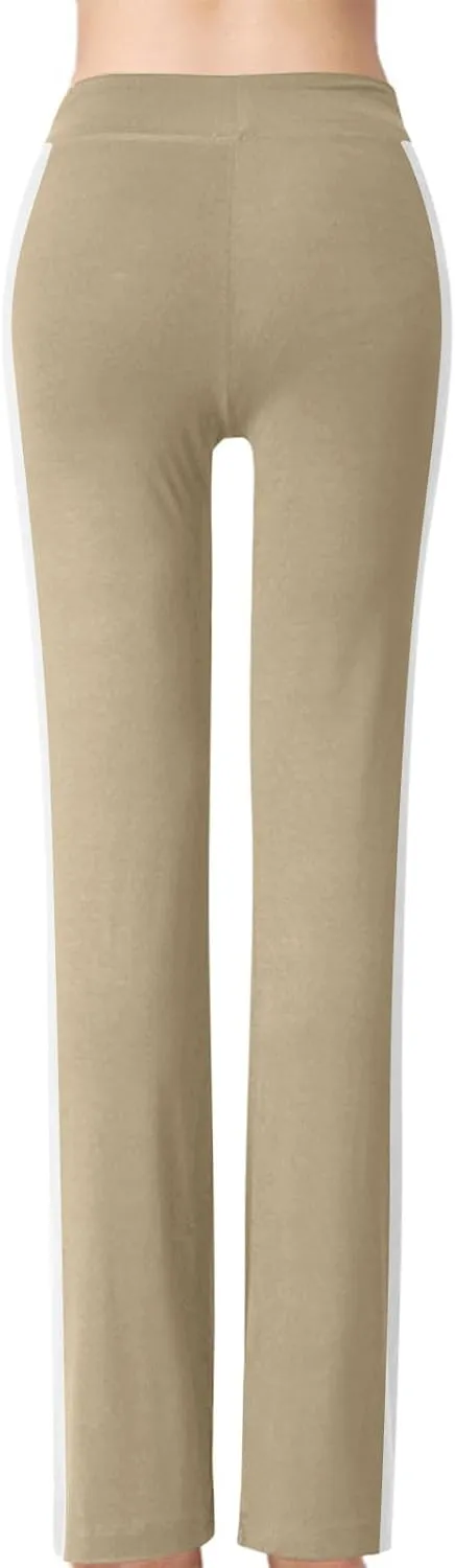 Rayon Pants for Women Fall Summer Loose Fit Track Gym Running High Cut Straight Leg Long Leg Pants Women 2025