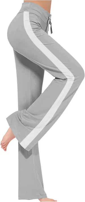 Rayon Pants for Women Fall Summer Loose Fit Track Gym Running High Cut Straight Leg Long Leg Pants Women 2025
