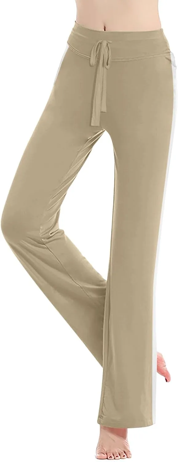 Rayon Pants for Women Fall Summer Loose Fit Track Gym Running High Cut Straight Leg Long Leg Pants Women 2025