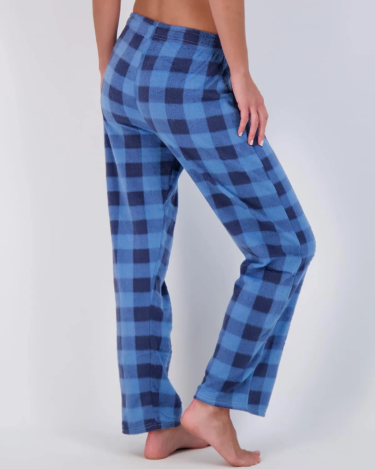 Real Essentials 3 Pack: Womens Fleece Ultra-Soft Comfy Pajama Lounge Pants Sleepwear (Available in Plus Size)
