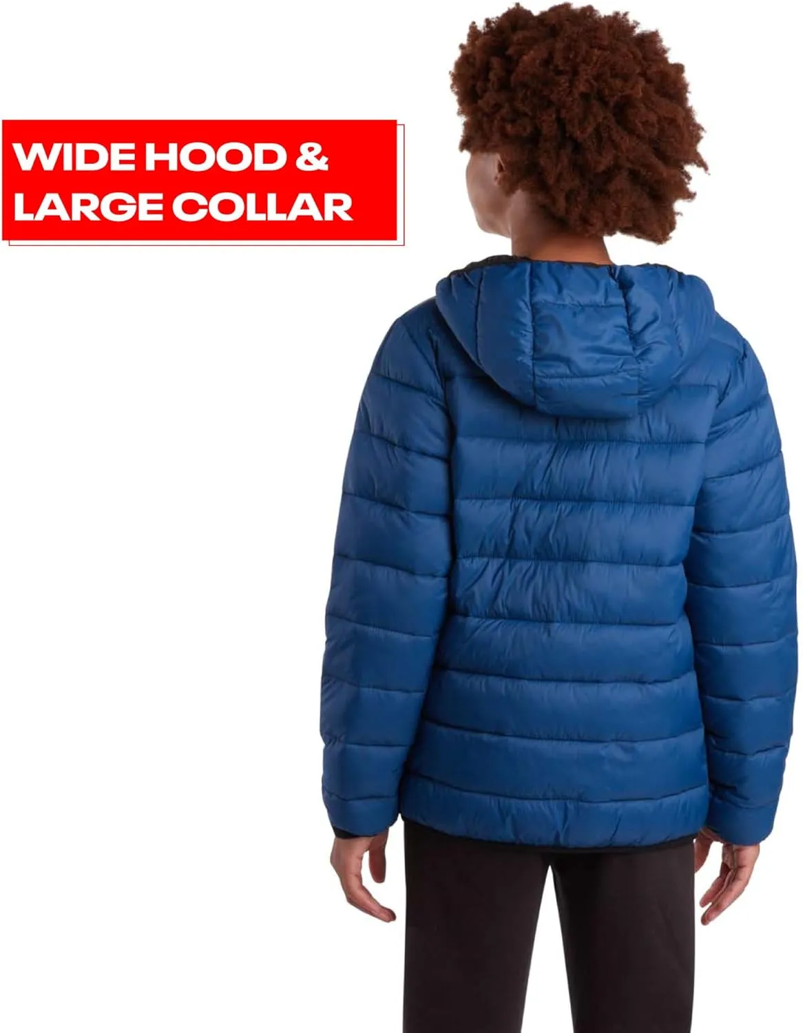 Reebok Boys Jacket  Water Resistant Midweight Quilted Puffer Coat  Insulated Outerwear Down Coat for Boys (4-20)