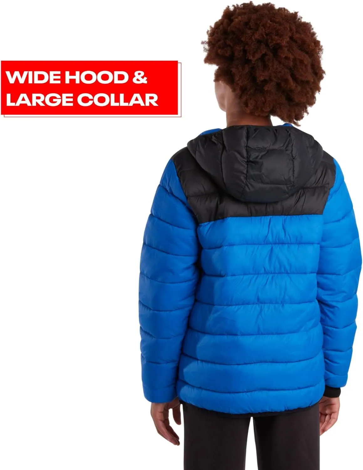 Reebok Boys Jacket  Water Resistant Midweight Quilted Puffer Coat  Insulated Outerwear Down Coat for Boys (4-20)