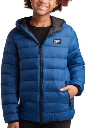 Reebok Boys Jacket  Water Resistant Midweight Quilted Puffer Coat  Insulated Outerwear Down Coat for Boys (4-20)