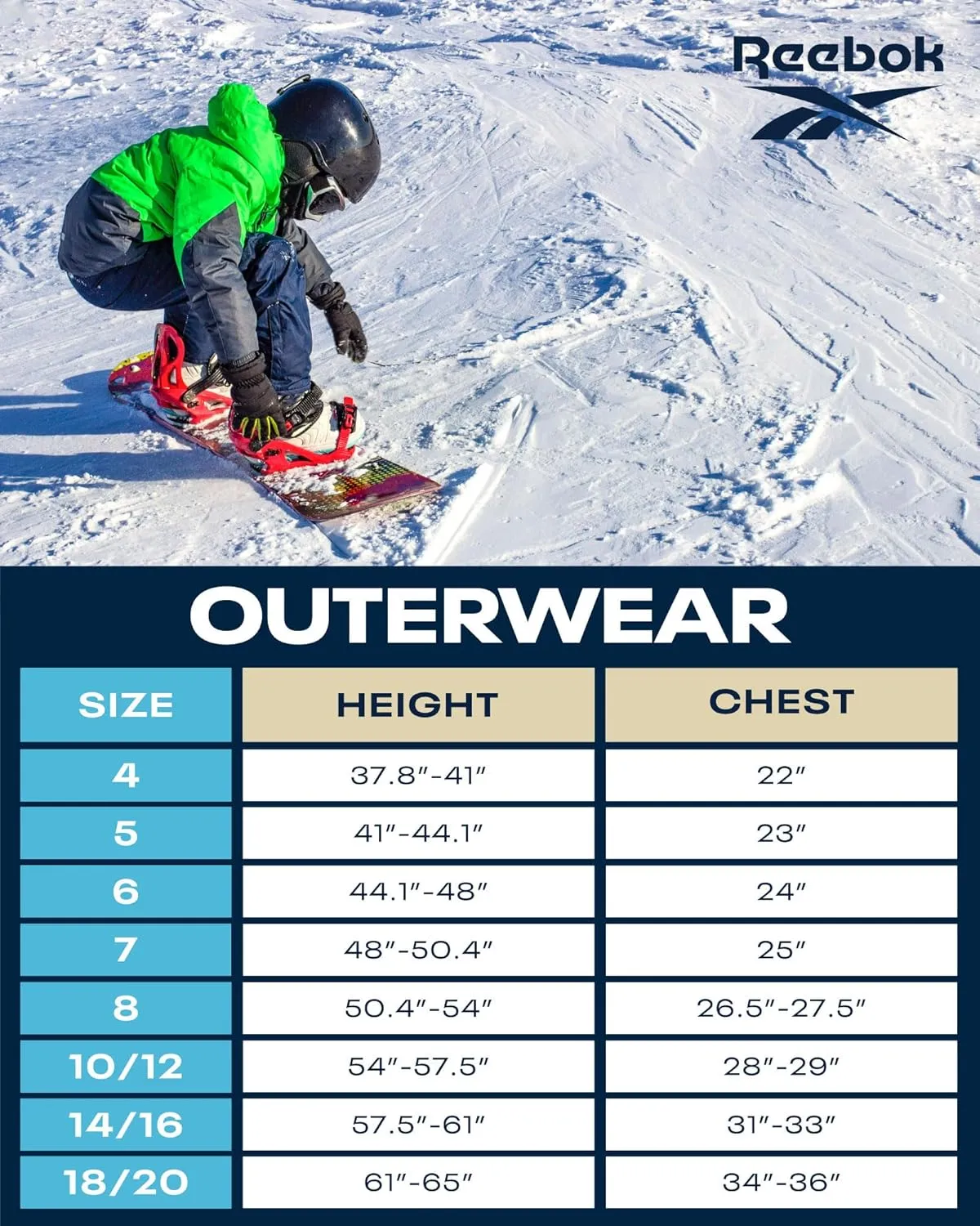 Reebok Boys' Winter Coat - Heavyweight Quilted Puffer Snow Parka - Weather Resistant Ski Jacket for Boys (8-20)