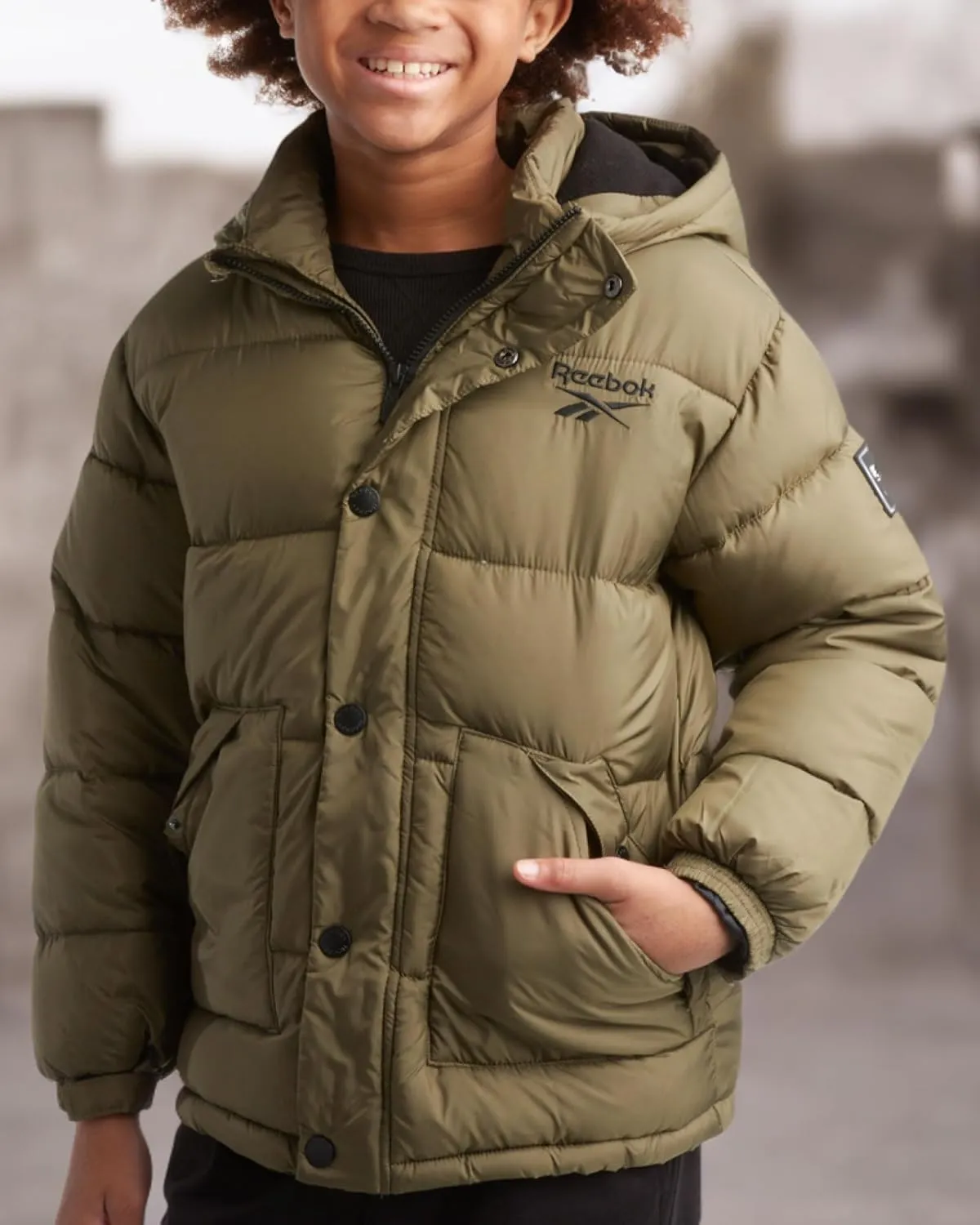 Reebok Boys' Winter Coat - Heavyweight Quilted Puffer Snow Parka - Weather Resistant Ski Jacket for Boys (8-20)