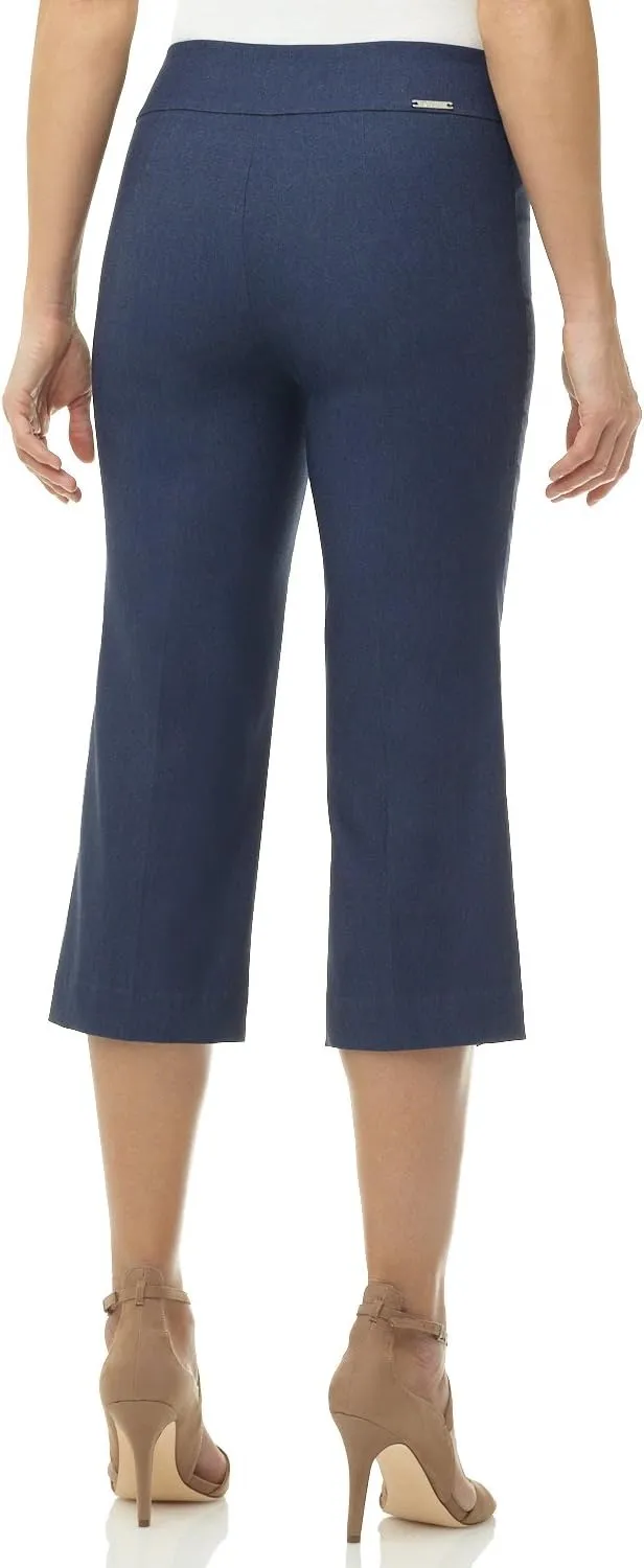 Rekucci Women's Ease into Comfort Capri with Button Detail