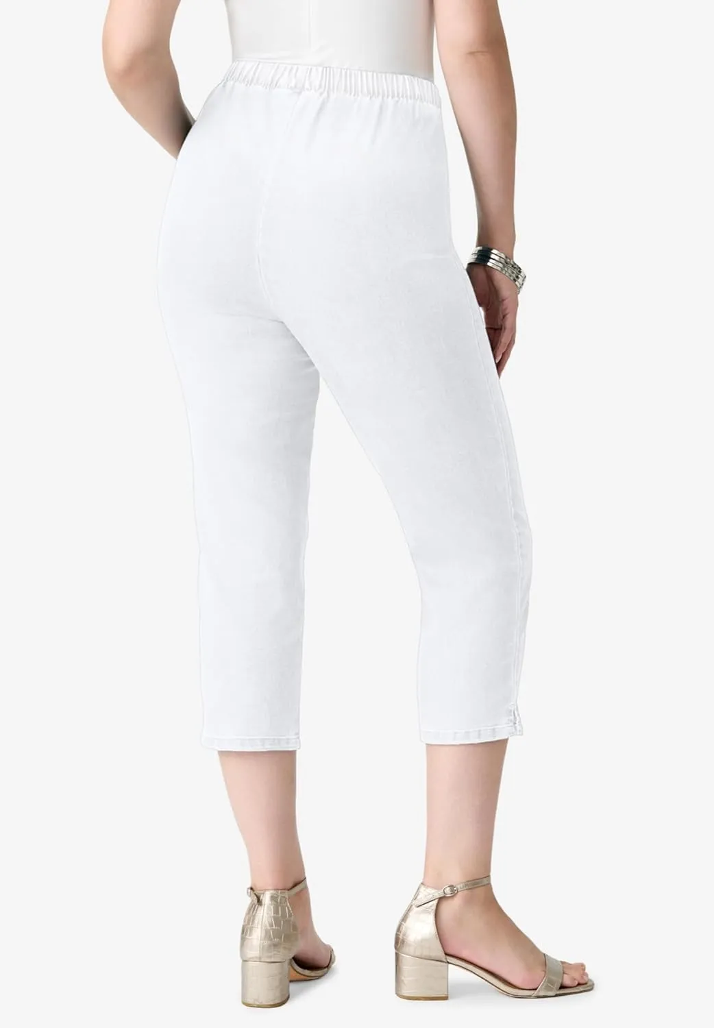Roaman's Women's Plus Size Comfort Stretch Capri Jean