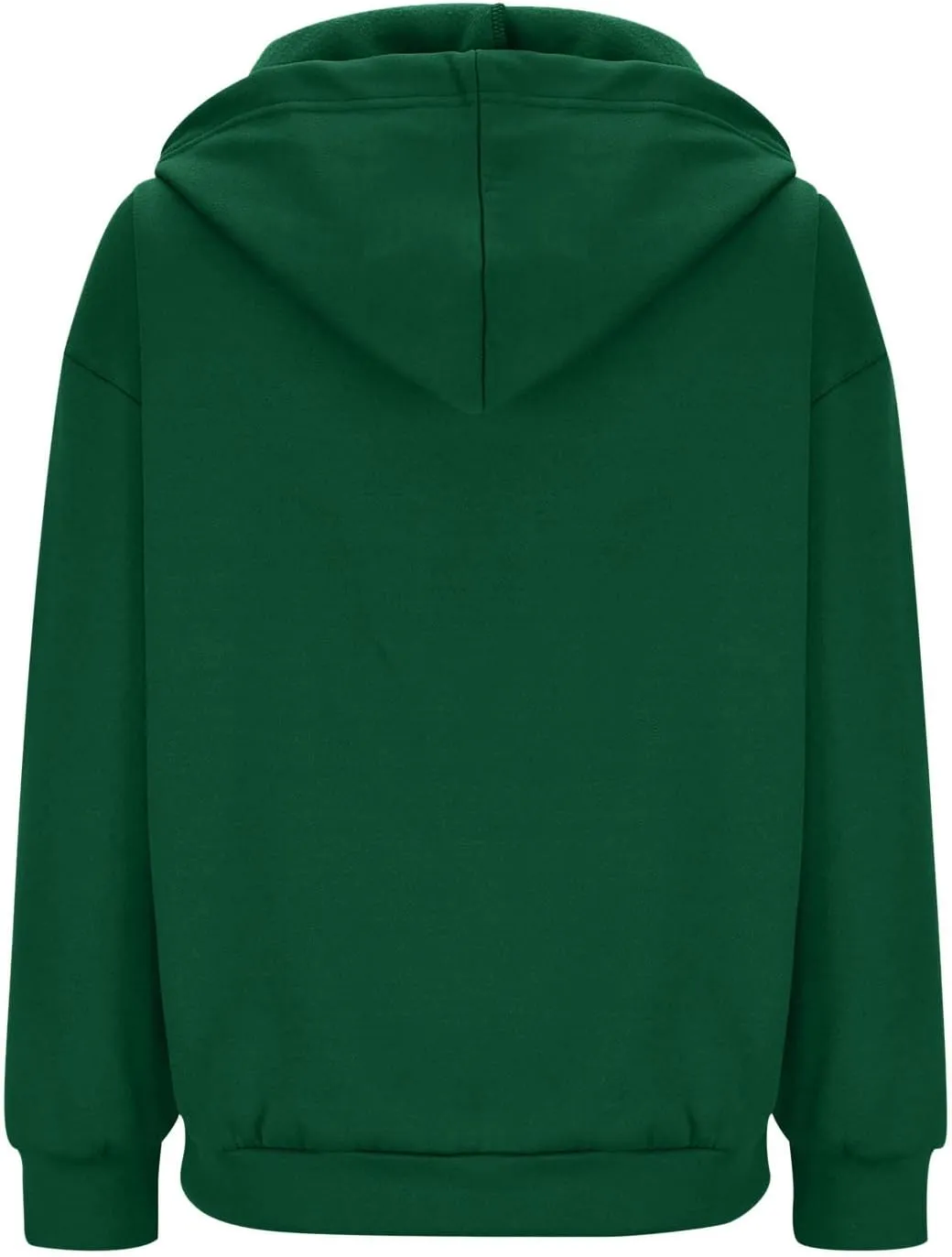 Ruziyoog Fall Sweatshirts for Women Oversized Casual Full-Zip Hoodie Drawstring Jacket with Pockets Teen Girl Y2k Clothing