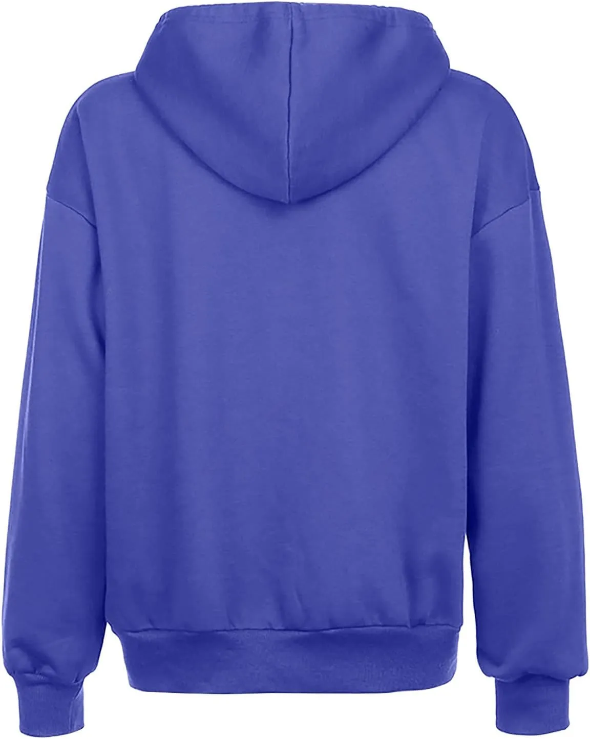 Ruziyoog Fall Sweatshirts for Women Oversized Casual Full-Zip Hoodie Drawstring Jacket with Pockets Teen Girl Y2k Clothing