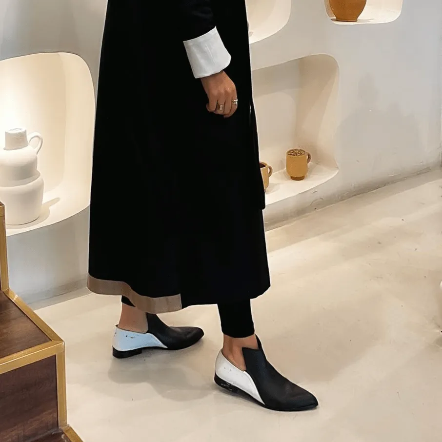 Sadeem black white boot