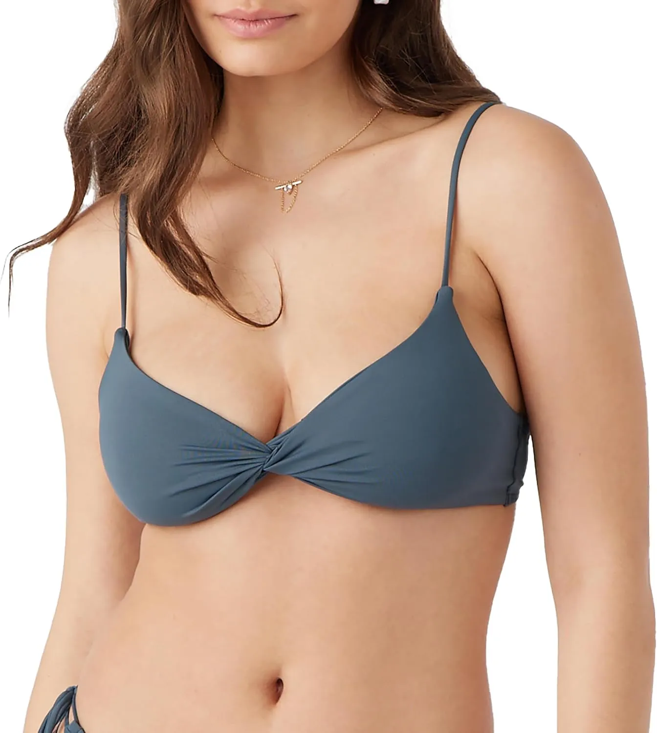 SALTWATER SOLIDS MALIBU TWIST BRALETTE TOP