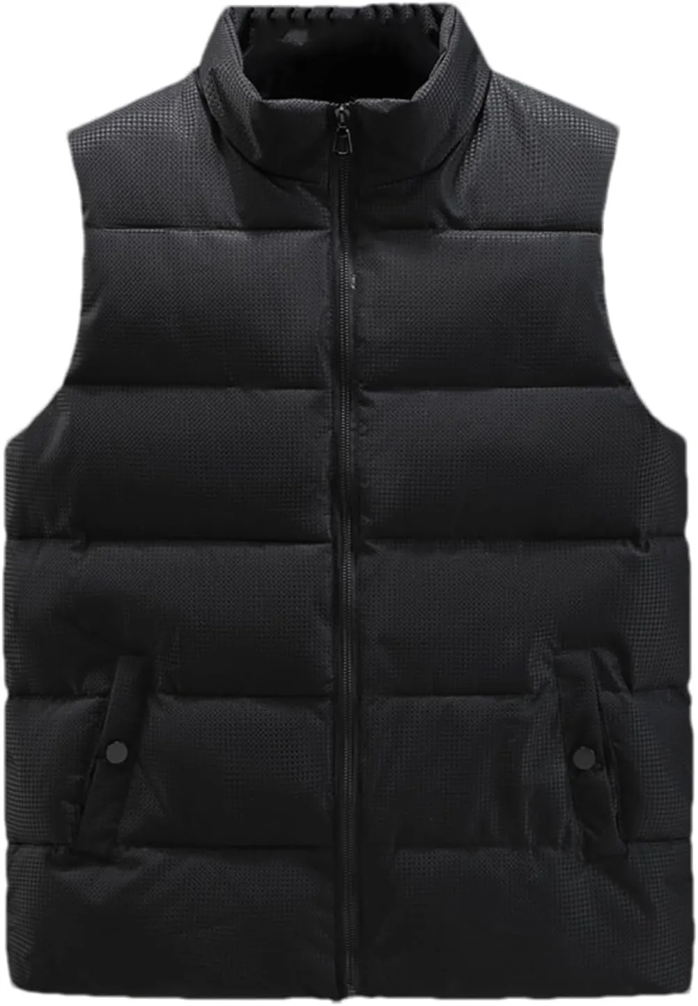 SaoBiiu Autumn Winter Vest Men Stand Collar Cotton Padded Sleeveless Jacket Men Casual Warm Winter Waistcoat