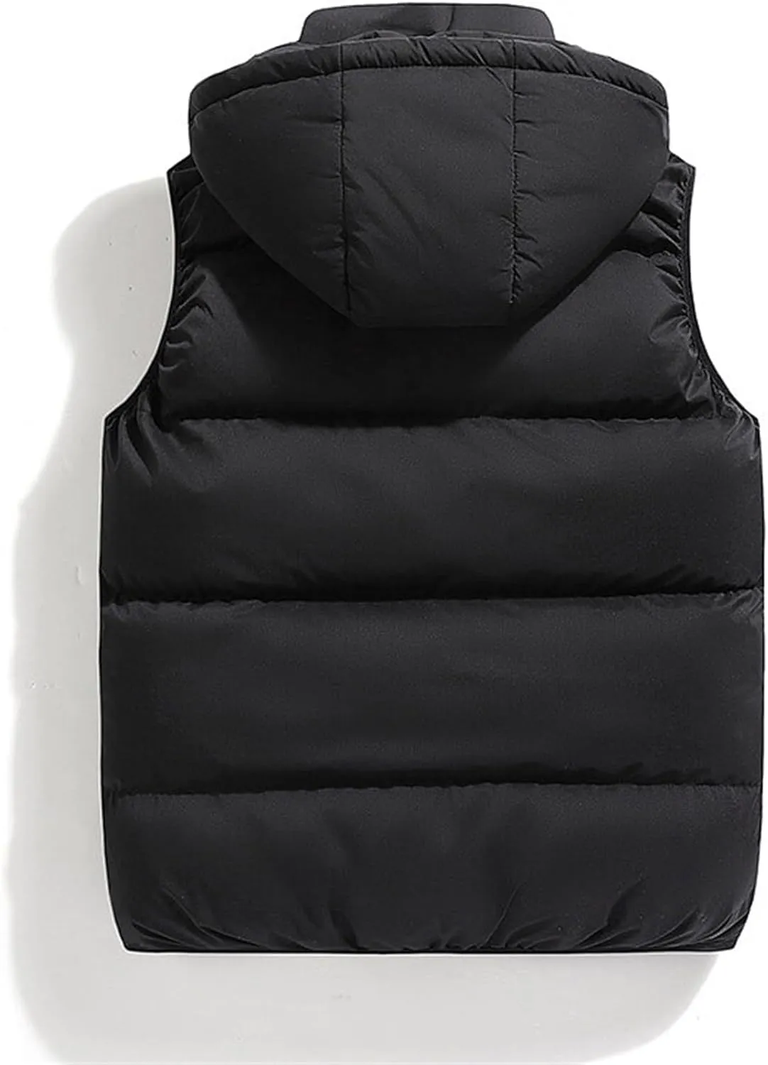 SaoBiiu Hooded Vest Jacket Men Puffer Jacket Sleeveless Cotton Padded Jackets Warm Thicken Waistcoa