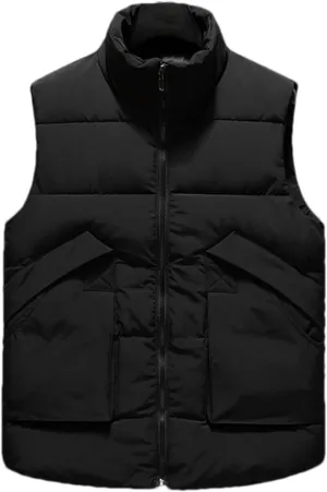 SaoBiiu Men's Cotton Padded Vest Hooded Zipper Stand Collar Sleeveless Jackets Casual Men Winter Waistcoat