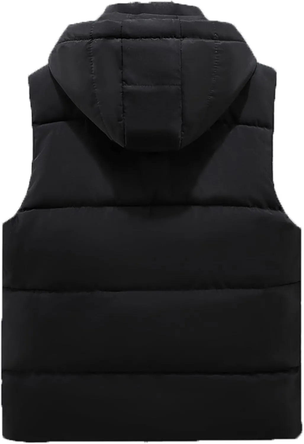 SaoBiiu Men's Winter Sleeveless Jackets Hooded Thick Warm Cotton Padded Vests Men Coat With Big Pockets