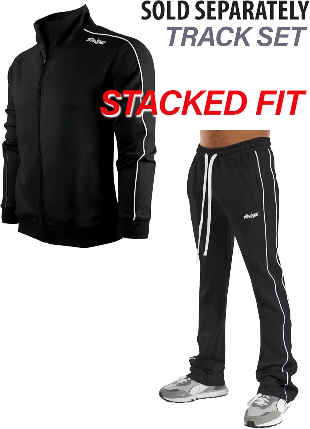 SCREENSHOT Track Pants 3202 Mens Streetwear Premium Stacked Flare Fit Urban Track Pants Workout Athletic Bottoms