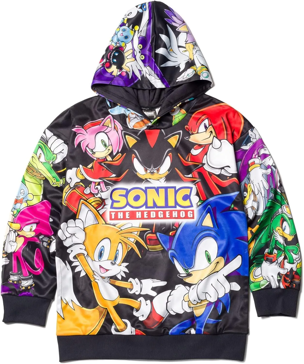SEGA Sonic the Hedgehog Knuckles Shadow Tails Fleece Pullover Hoodie Little Kid to Big Kid