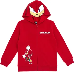 SEGA Sonic the Hedgehog Shadow Knuckles Fleece Zip Up Hoodie Toddler to Big Kid