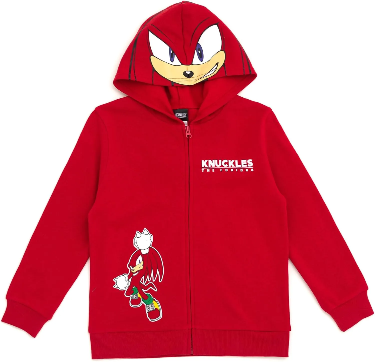 SEGA Sonic the Hedgehog Shadow Knuckles Fleece Zip Up Hoodie Toddler to Big Kid