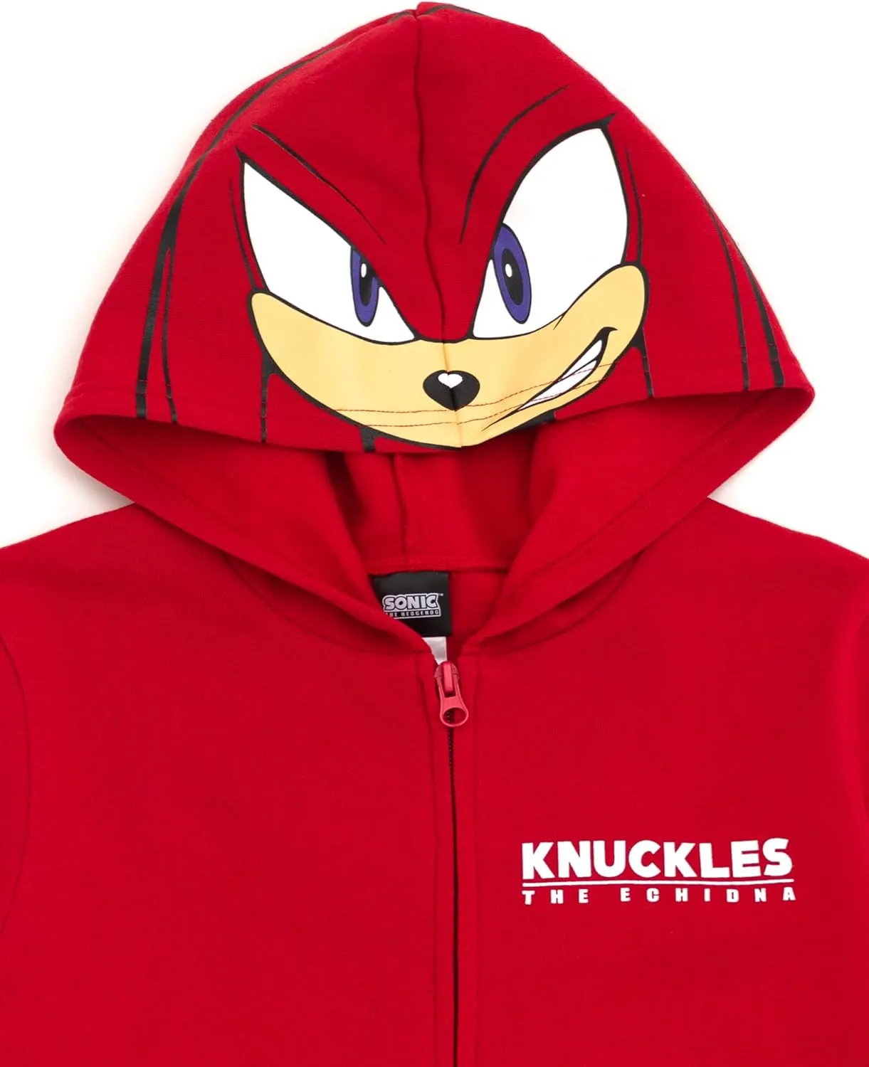 SEGA Sonic the Hedgehog Shadow Knuckles Fleece Zip Up Hoodie Toddler to Big Kid