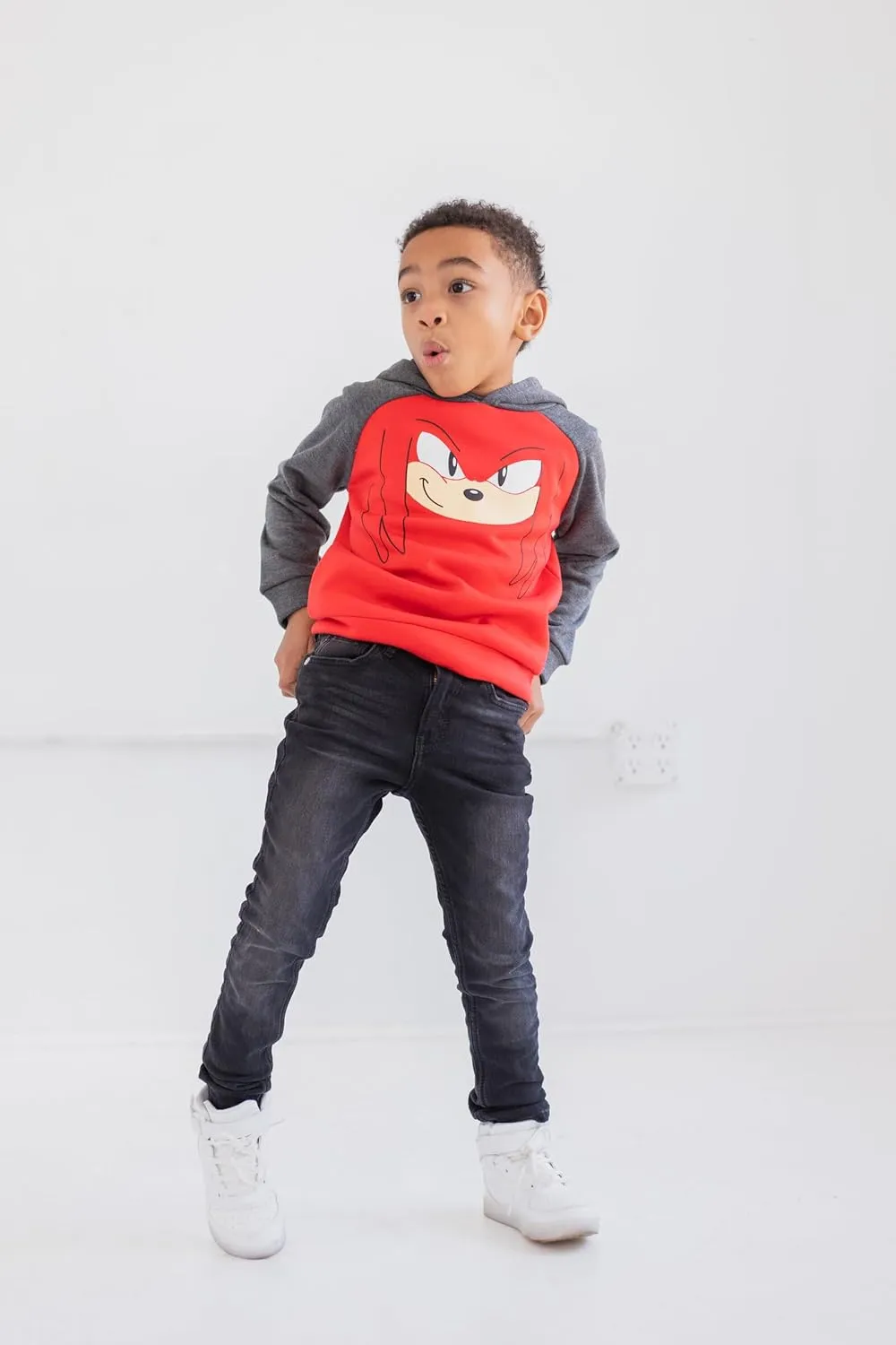 SEGA Tails Sonic The Hedgehog Knuckles Pullover Hoodie Little Kid to Big Kid