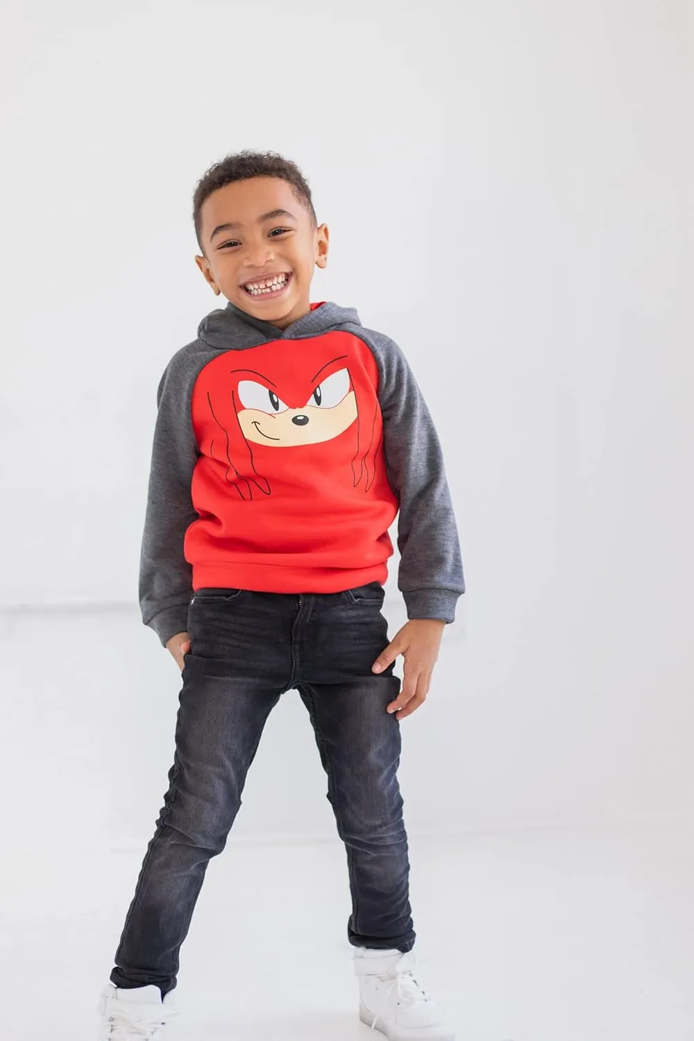 SEGA Tails Sonic The Hedgehog Knuckles Pullover Hoodie Little Kid to Big Kid