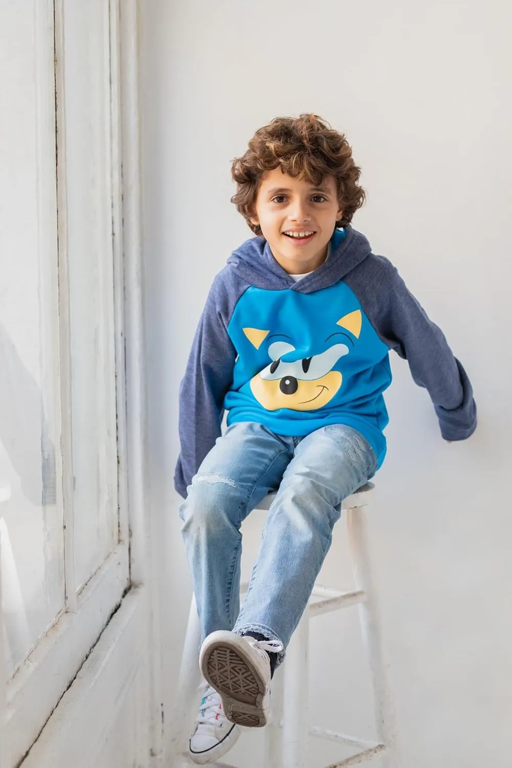 SEGA Tails Sonic The Hedgehog Knuckles Pullover Hoodie Little Kid to Big Kid
