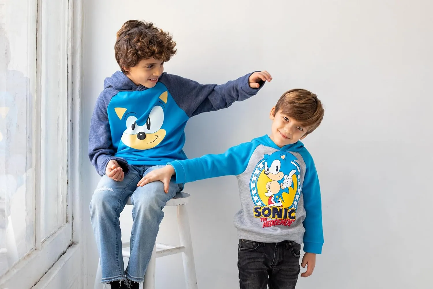 SEGA Tails Sonic The Hedgehog Knuckles Pullover Hoodie Little Kid to Big Kid
