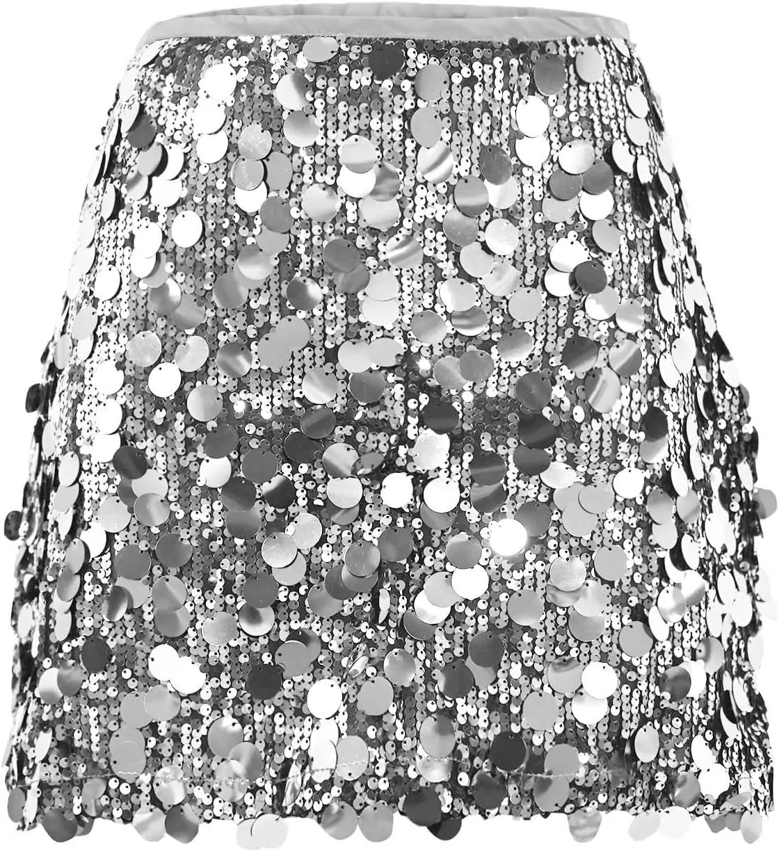Sequin Sparkly Sexy High Cut Pencil Glitter Basic Formal Rave Skort for Women Midi Skort Women 2025 Trendy Y2K