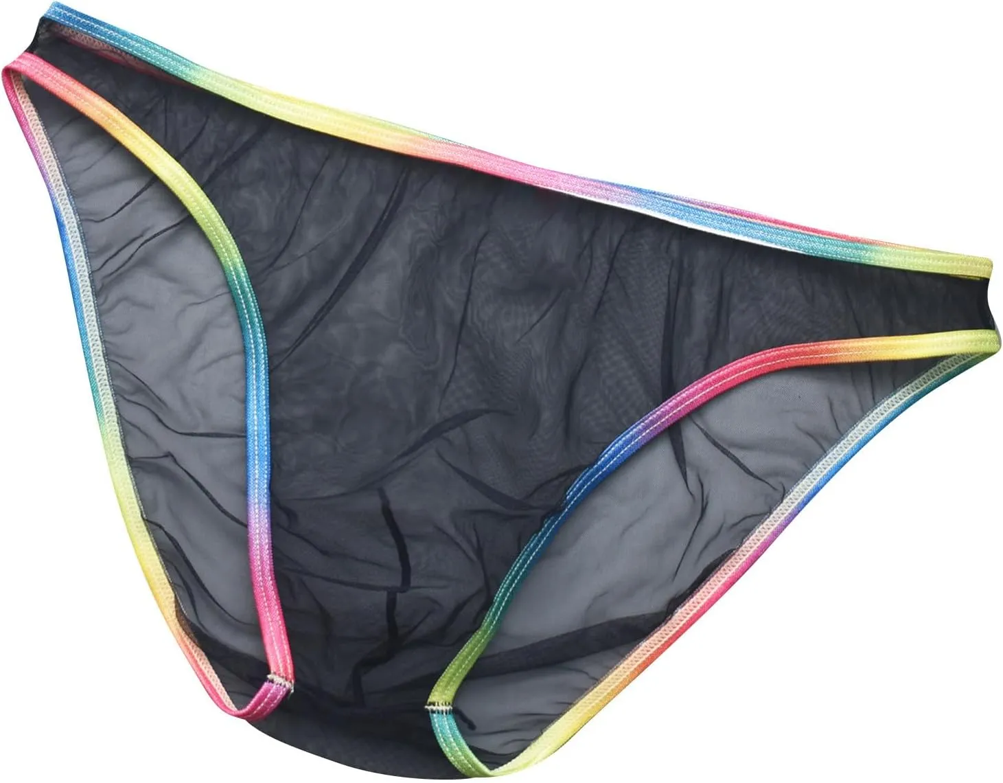 Sexy Men's Brief Mesh See Through Low Rise Underwear U Shaped Pouch Fun Underwear Comfort Breathable Lingeries Panties