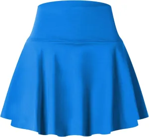 Skorts for Women Casual Summer Knee Length Dressy Womens Skort Solid Striped Athletic Mini Tennis Skirts for Women with Shorts High Waist Tummy Control Active Skorts Denim Skort