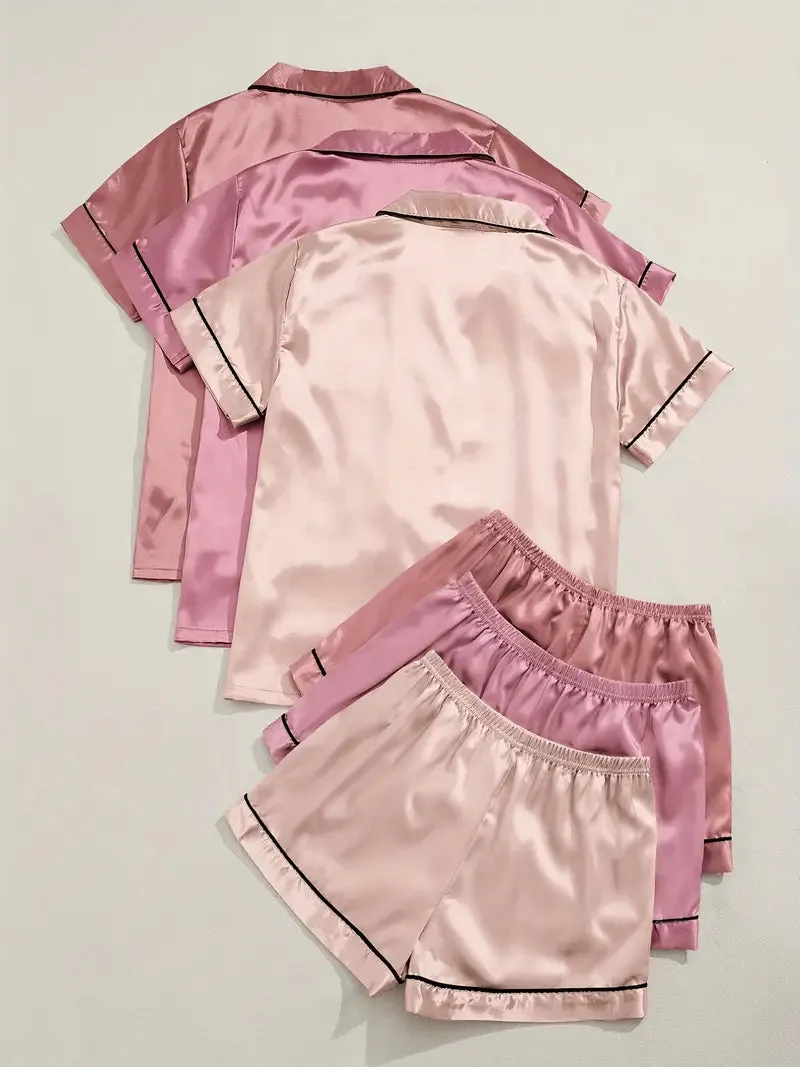 SONYA™ - COMFORTABLE SATIN LOUNGEWEAR 3PCS SET